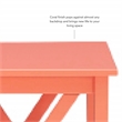 Linon Dalton Wood Accent End Table in Coral Orange