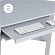 Linon Peggy Wood One Drawer Corner Desk in Gray