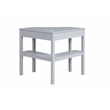 Linon Peggy Wood One Drawer Corner Desk in Gray