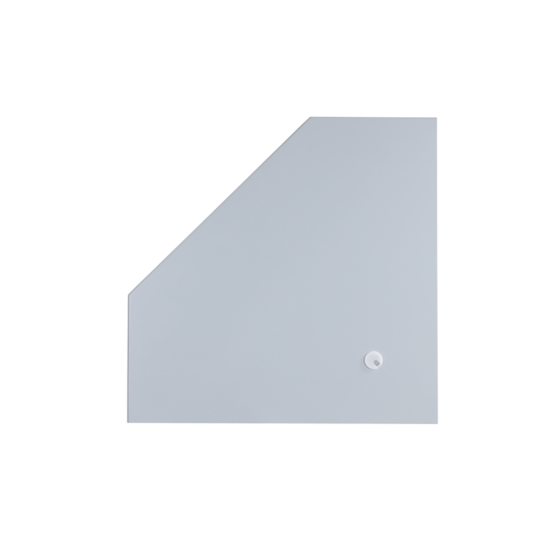 Linon Peggy Wood One Drawer Corner Desk in Gray