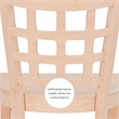 Linon Flint Set of 2 Lattice Back Counter Stools in Unfinished Natural Wood