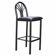 Linon Lemmie Metal Set of Two Commercial Grade Barstools in Black