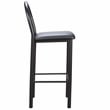 Linon Lemmie Metal Set of Two Commercial Grade Barstools in Black