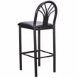 Linon Lemmie Metal Set of Two Commercial Grade Barstools in Black