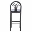 Linon Lemmie Metal Set of Two Commercial Grade Barstools in Black