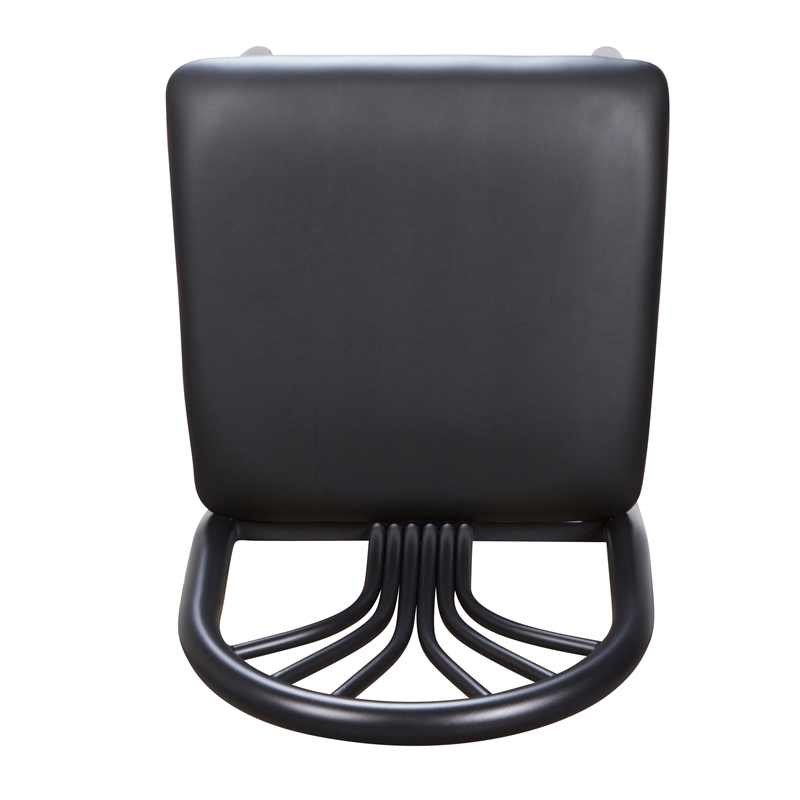 Linon Lemmie Metal Set of Two Commercial Grade Barstools in Black