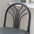Linon Lemmie Metal Set of Two Commercial Grade Barstools in Black