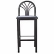 Linon Lemmie Metal Set of Two Commercial Grade Barstools in Black