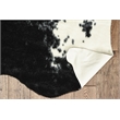 Linon Faux Hide Polyester Tufted Printed Area Rug in Black and White Salt Pepper