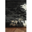 Linon Faux Hide Polyester Tufted Printed Area Rug in Black and White Salt Pepper
