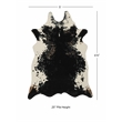 Linon Faux Hide Polyester Tufted Printed Area Rug in Black and White Salt Pepper