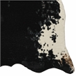 Linon Faux Hide Polyester Tufted Printed Area Rug in Black and White Salt Pepper