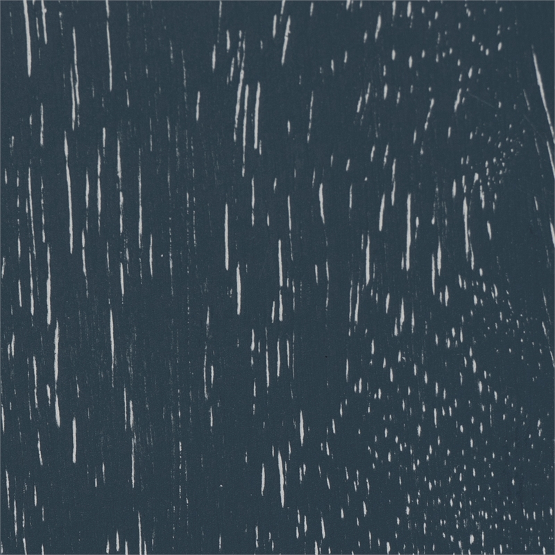 Linon Opal Distressed Wood Coastal Canoe Paddle Side Table in Blue/Cream