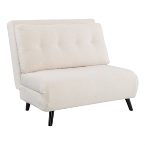 linon hollis wood fold out chair in white