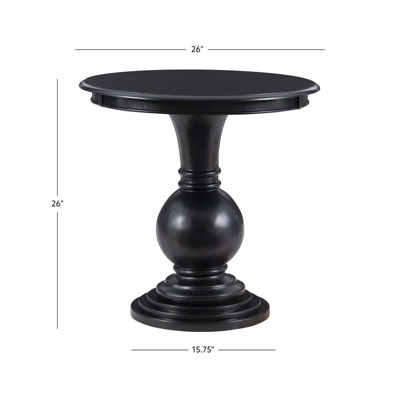 Linon Aspen Round Accent Table Pedestal Base 26.5