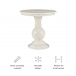 Linon Aspen Round Wood Accent Table Pedestal Base 26.5