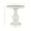 Linon Aspen Round Accent Table Pedestal Base 26.5