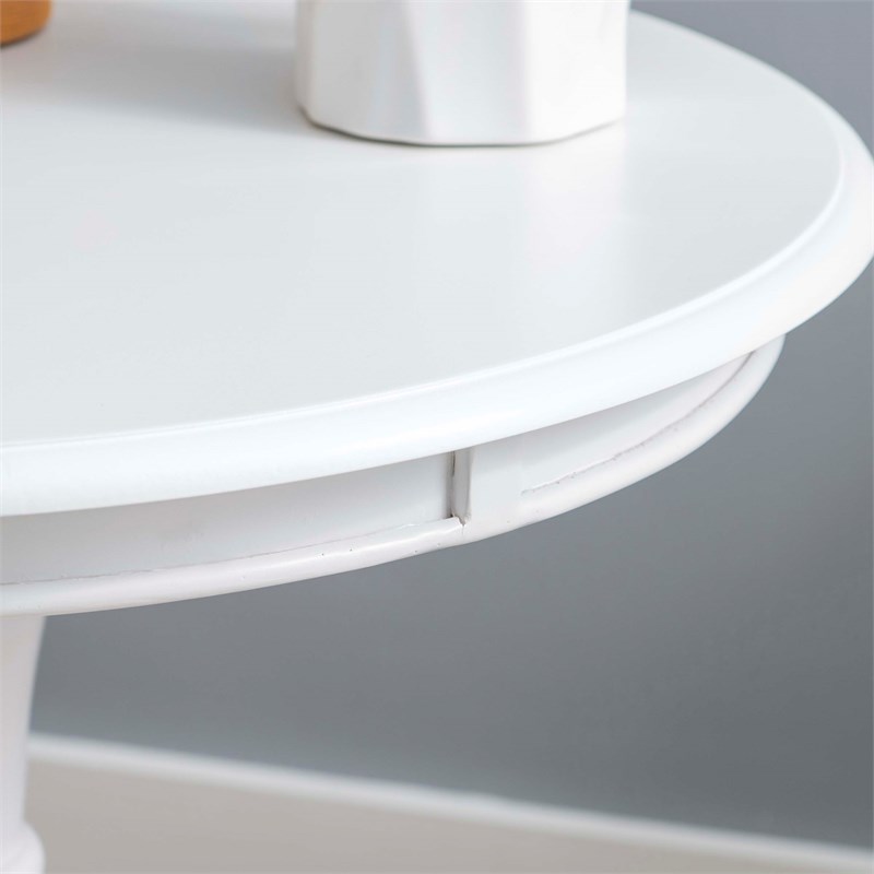 Linon Aspen Round Accent Table Pedestal Base 26.5