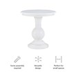 Linon Aspen Round Accent Table Pedestal Base 26.5