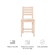 Linon Elder Commercial Grade Set of Two Counter Stools in Unfinished Beechwood