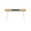 Linon Perry Wood Two Drawer Desk in White
