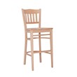 Linon Adella Set of 2 Slat Back Barstools Commercial Grade in Unfinished Wood