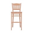 Linon Adella Set of 2 Slat Back Barstools Commercial Grade in Unfinished Wood