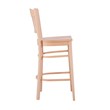 Linon Adella Set of 2 Slat Back Barstools Commercial Grade in Unfinished Wood