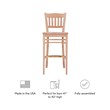 Linon Adella Set of 2 Slat Back Barstools Commercial Grade in Unfinished Wood