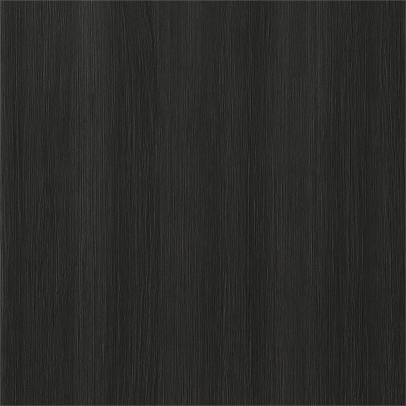 Linon Preston Set of Two Faux Leather Dining Chairs in Black Beechwood