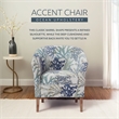 Linon Simon Oceanside Upholstered Club Chair in Blue Multi Coral Print Fabric