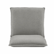Linon Mavis Accent Chair Upholstered in Gray Sherpa with Black Metal Legs