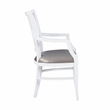 Linon Ainsley Wood Commercial Grade Dining Arm Chair in White