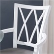 Linon Ainsley Wood Commercial Grade Dining Arm Chair in White