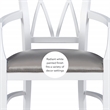 Linon Ainsley Wood Commercial Grade Dining Arm Chair in White