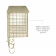 Linon Four Cubby Metal Wall Shelf in Gold