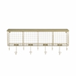 Linon Four Cubby Metal Wall Shelf in Gold