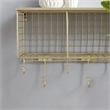 Linon Four Cubby Metal Wall Shelf in Gold