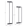 Linon Bethany Iron Towel Racks 2 Pack Industrial Space Saving Design in Black
