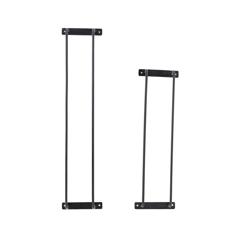 Linon Bethany Iron Towel Racks 2 Pack Industrial Space Saving Design in Black