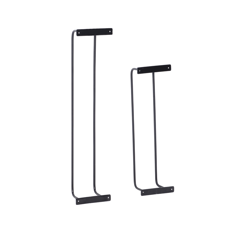 Linon Bethany Iron Towel Racks 2 Pack Industrial Space Saving Design in Black