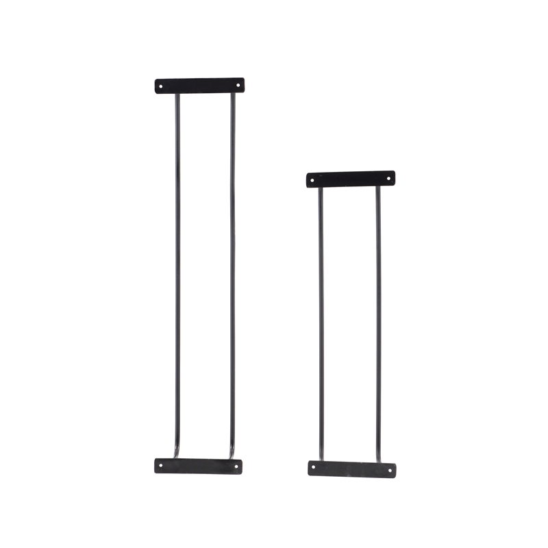 Linon Bethany Iron Towel Racks 2 Pack Industrial Space Saving Design in Black