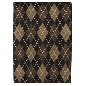 linon ashton argyle new wool 5'x7' rug in gray and taupe