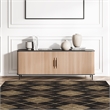 Linon Ashton Argyle New Wool 8'x11' Rug in Gray and Taupe