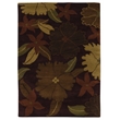Linon Florence Begonia New Wool 5'x7' Rug in Burgundy and Wine