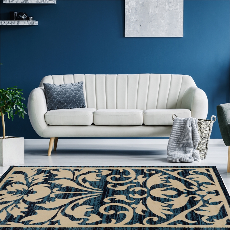 Linon Capri Damask Polypropylene 4'3