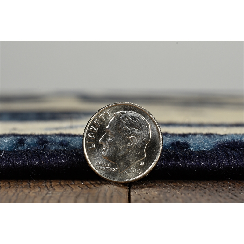 Linon Capri Damask Polypropylene 6'5