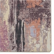 Linon Washable Klarna Polyester 2'x3' Rug in Ivory and Purple