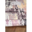 Linon Washable Klarna Polyester 2'x3' Rug in Ivory and Purple