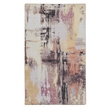 Linon Washable Klarna Polyester 2'x3' Rug in Ivory and Purple